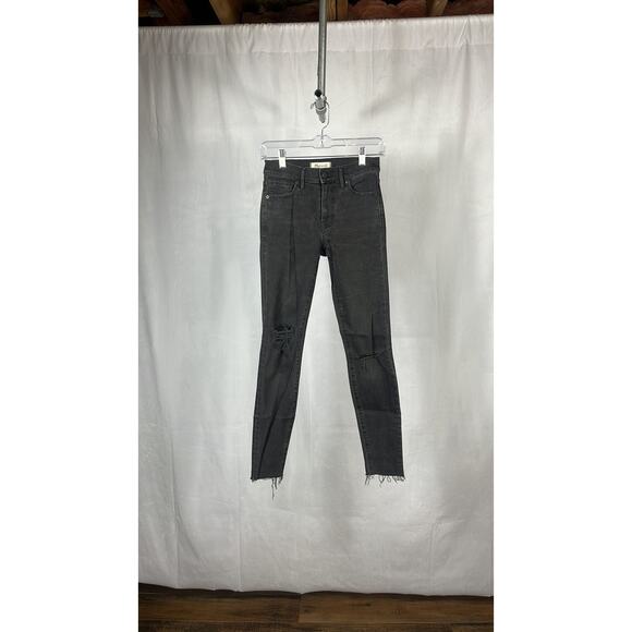 Madewell 9" High Riser Skinny Skinny in Black Sea. - Picture 2 of 13